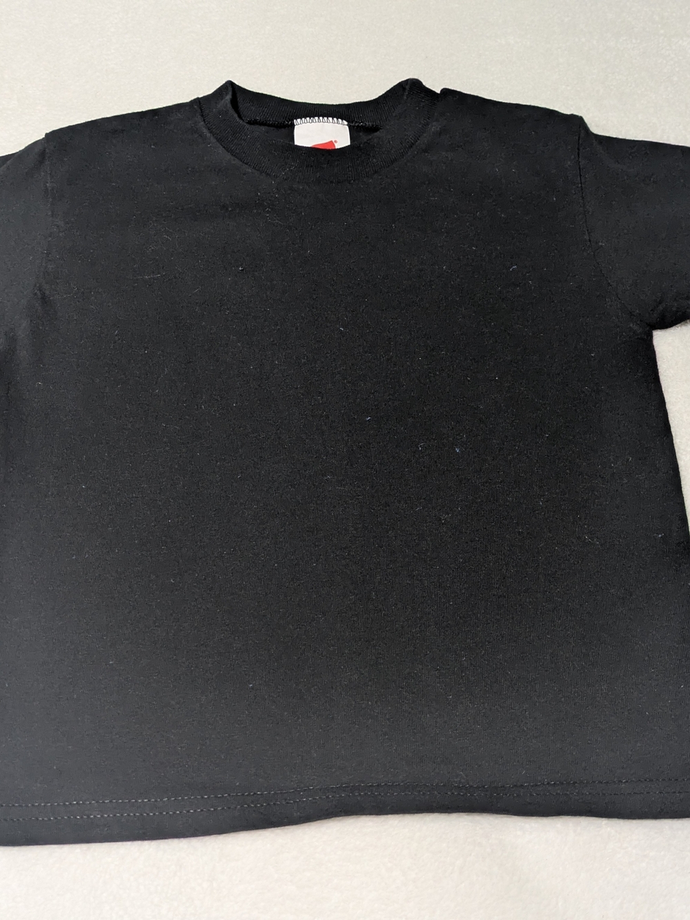 Hanes Toddler Blank Black T-Shirt Size 4T Short Sleeve Crew Neck